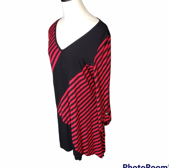 Loir Paris asymmetrical colorblock tunic top EUC L - Picture 9 of 15